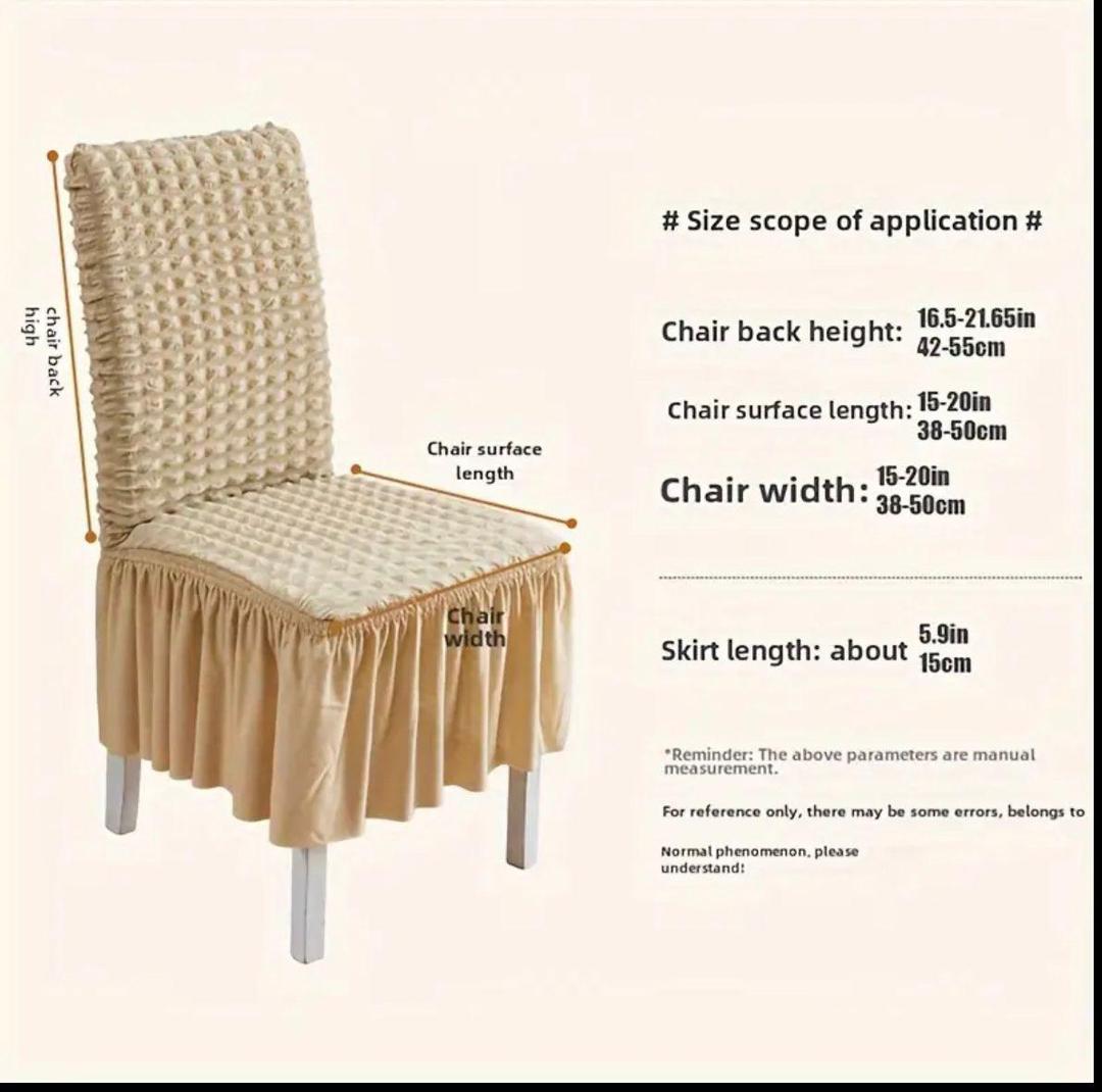 Grey Textured Chair Covers for Home & Office